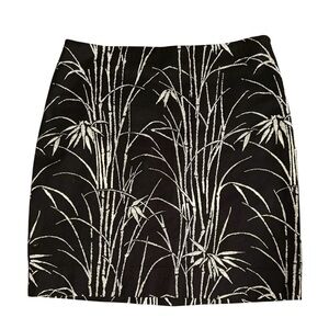 Talbots Black and White Slit Pencil Skirt Women's Size 10P